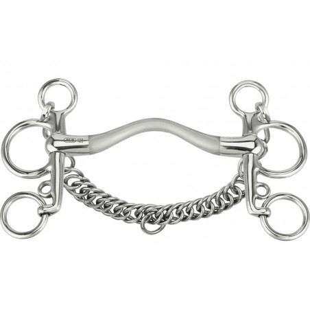 Pelham-Gebiss Sprenger Satinox mit Zungenfreiheit