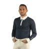 Herren-Poloshirt Bankso mit langen Ärmeln Flags & Cup - Marineblau