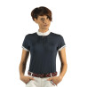Damen-Poloshirt Kavala mit kurzen Ärmeln Flags & Cup - Marineblau