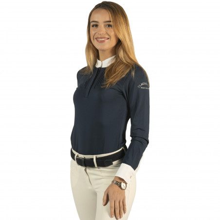 Damen-Langarm-Poloshirt Kavala Flags & Cup