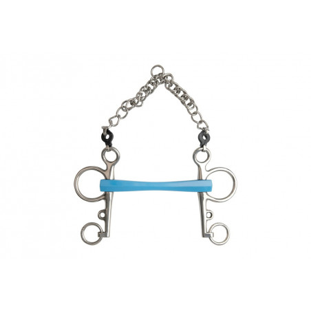 Pelham-Gebiss Metalab Flexi gerade lange Schenkel