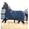 Pferdedecke Horseware Rhino Plus Turnout 0g - Marine kariert / Indigo