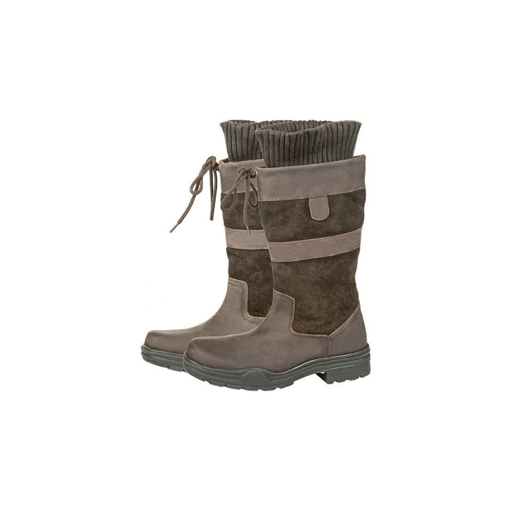 HKM Bottes D’équitation New Fashion – Cuir Synthétique, Semelle Antidérapante, Bouton De Sécurité, Fermeture éclair – Doublure Molletonnée, Forme Anatomique