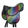 Sattel für Shetland Set Colourful HKM - Herz / Schwarz