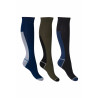 Herrensocken Mateo HKM, 3er-Pack - Olivgrün / Dunkelblau