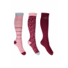 Socken Miami HKM 3er-Set - Rosa / Weinrot