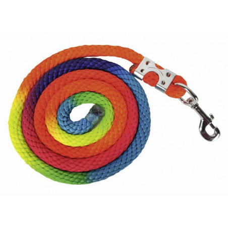 Mehrfarbige Longe mit Karabinerhaken HKM