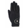 Professionelle Nubuk-Handschuhe HKM - Schwarz / schwarz