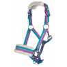 Halfter Funny Horses HKM - Violett / Aqua / Silber