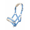 Halfter Bischofshofen Teddy-Polsterung HKM - Himmelblau