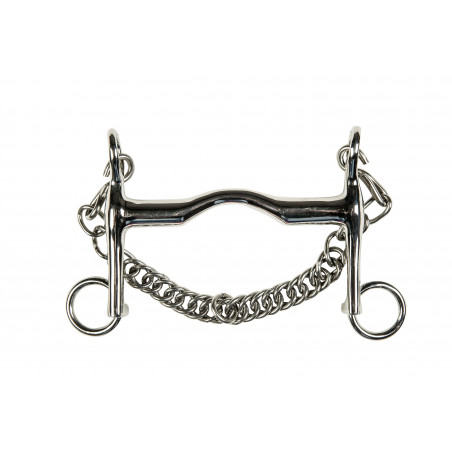 Gebiss aus Edelstahl 16 mm Kette 5 cm HKM