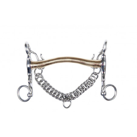 Gebiss aus Neusilber 16 mm Kette 5 cm HKM