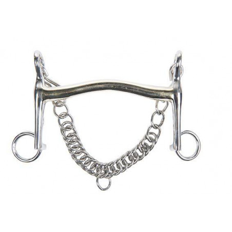 Kandarengebiss aus Neusilber 16 mm Kette 7 cm HKM