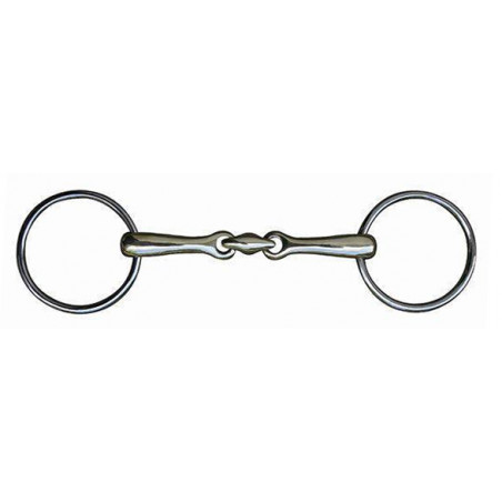 Edelstahlgebiss doppelt gebrochen 14 mm HKM