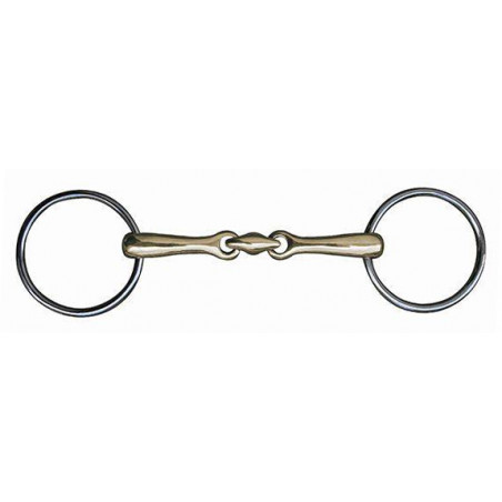 Gebiss aus Neusilber doppelt gebrochen 14 mm HKM