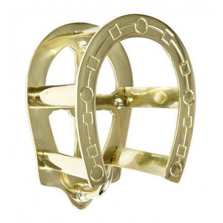 Trensenhalter Hufeisen Messing HKM