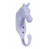 Trensenhalter Pferdekopf aus Aluminium HKM - Flieder