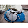Satteldecke Basic Velvet Jumping Kentucky - Marineblau