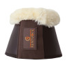 Kentucky Leder-Glocken mit Lammfell - Braun