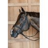 Geflochtener Trensenzaum mit kombiniertem Reithalfter New English Collection by Dy'on - Schwarz