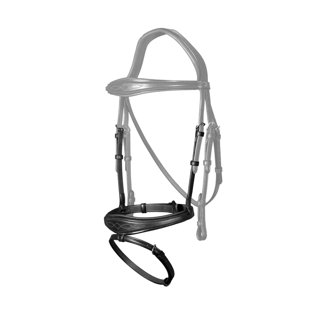 Anatomisches Kombiniertes Reithalfter New English Collection by Dy'on Schwarz