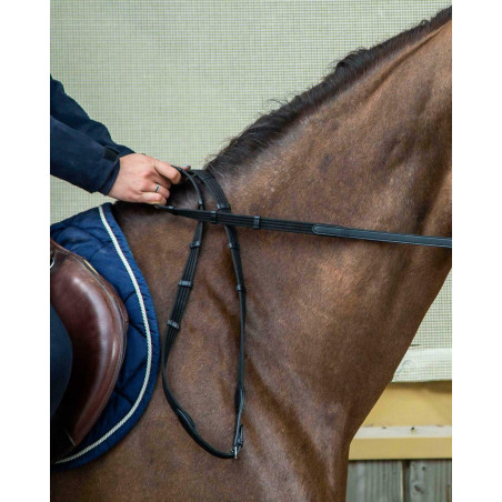Gewebezügel 5/8 mit 9 Martingalstoppern (ohne Stopper) Dy'on