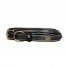 Dy'on Hundehalsband mit dekorativer Ziernaht - Schwarz