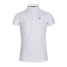 Turnierbluse Kingsland Classic Kurzarm Junior Mädchen - Weiß