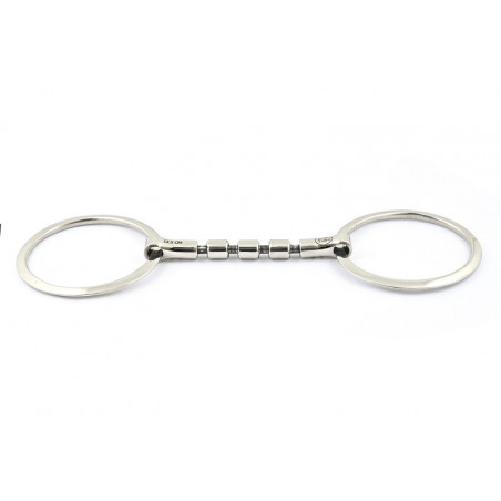 Gebiss 2 flache Ringe 90 mm Jump'In mit blockierten Rollen