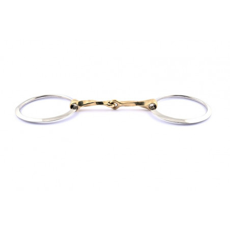 Gebiss 2 flache Ringe 90 mm Jump'In gedreht 17 mm