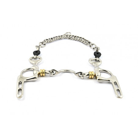 Gebiss Ashleigh Jump'In mit Rollen und blockierter Zungenfreiheit