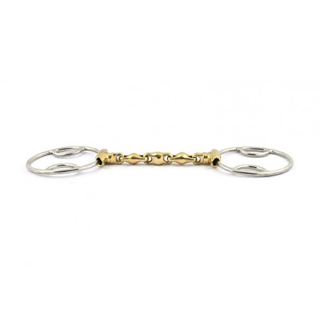 Jump'In-Gebiss mit drei Wirkungen, Kugeln und großen Ringen