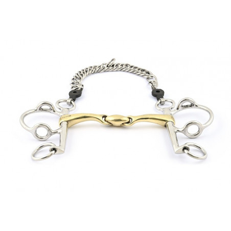 Pelham Gebiss Jump'In mit Anzug und doppelter Gelenkverbindung