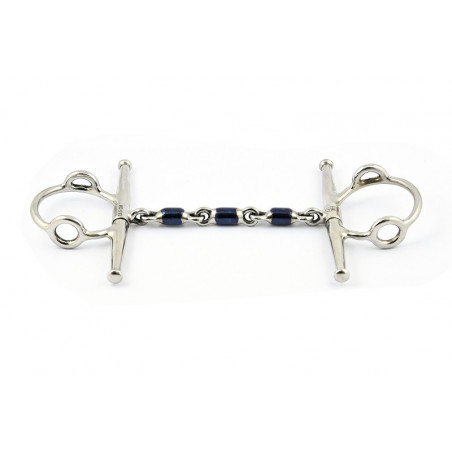 Gebiss mit Aufziehwirkung und Nadeln Jump'In mit Kugeln Blue Steel