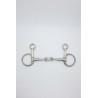Bauchringgebiss doppelt gebrochen flaches Verbindungsstück 11mm Harcour - Edelstahl