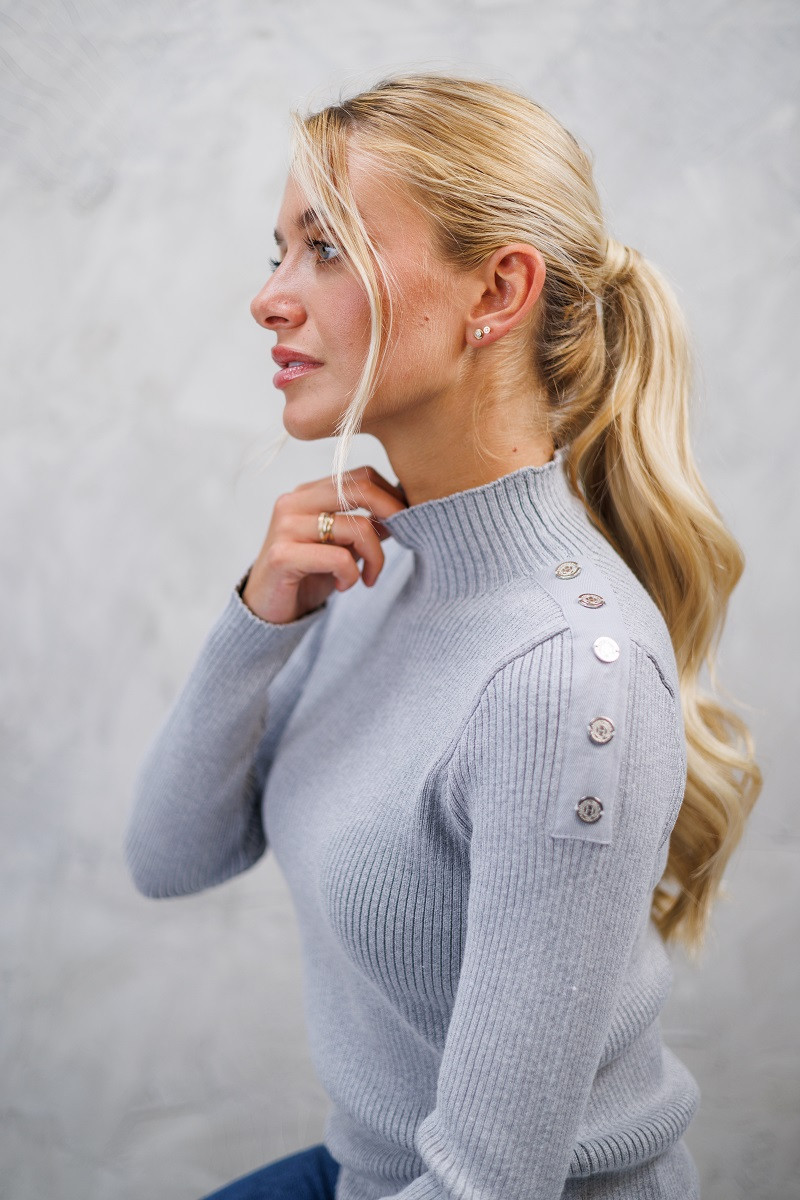 Harcour Swambi Pullover Meliertes Grau