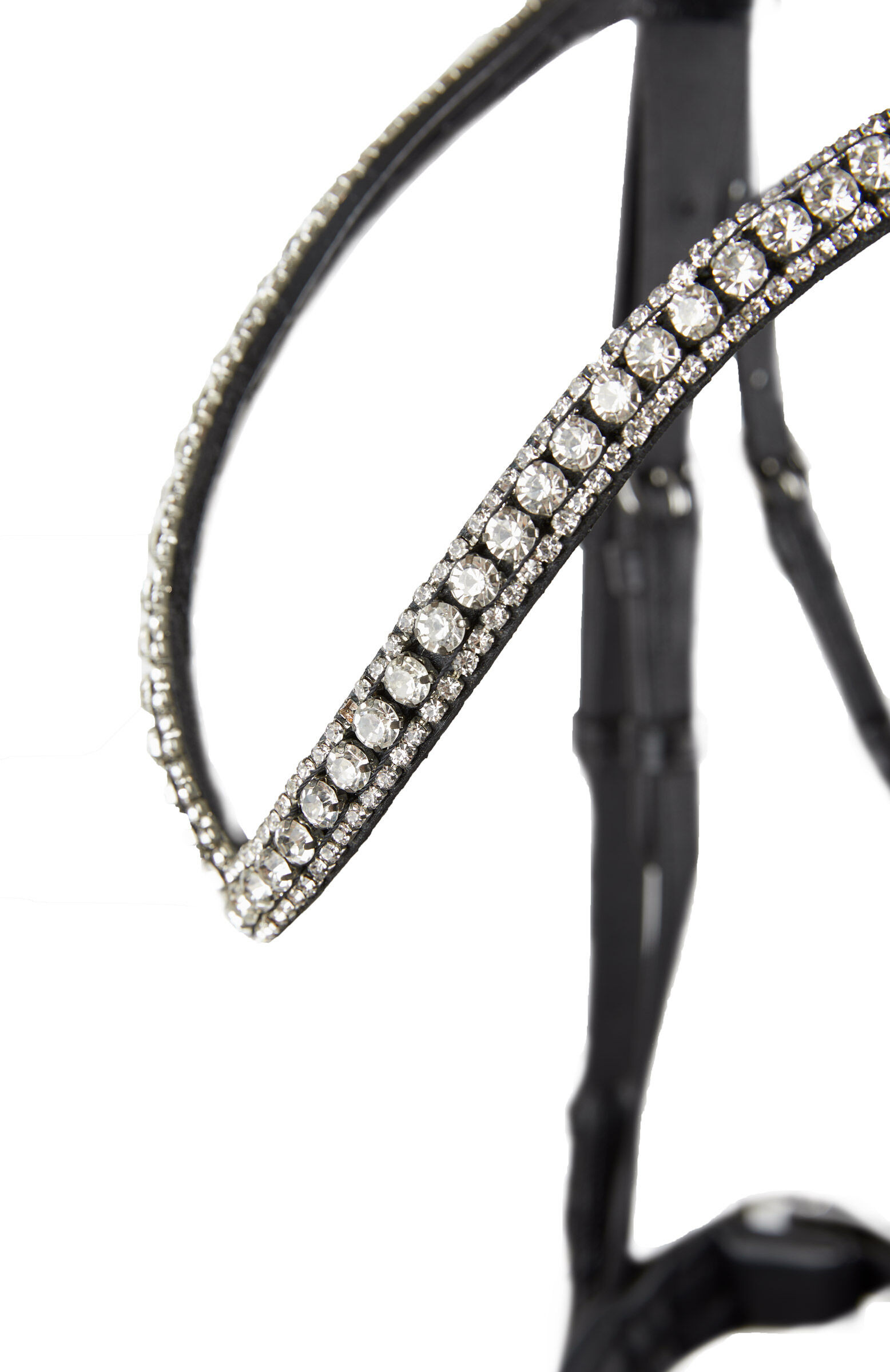 Anatomisches Trensenzaum Grayson Horze mit Strass Schwarz / schwarz