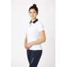 Wettkampf-Poloshirt mit kurzen Ärmeln und Claudine-Kragen für Damen B Vertigo - Weiß / Marineblau