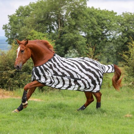 Bucas Buzz-Off Zebra Fliegendecke mit Halsteil