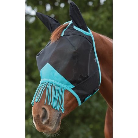 Weatherbeeta ComFiTec Deluxe Mesh Fliegenmaske mit Ohren und Fransen