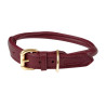 Hundehalsband Weatherbeeta rundes Leder - Bordeaux