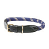 Weatherbeeta Hundehalsband aus Leder und Seil - Braun / Marineblau
