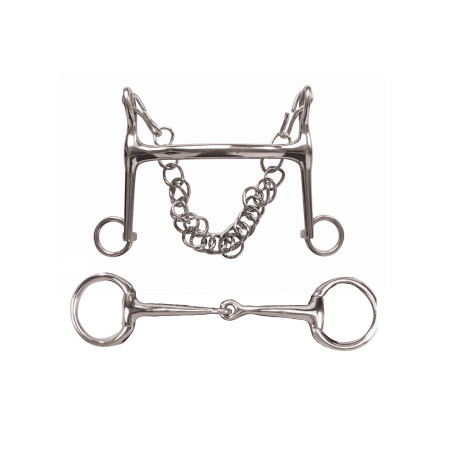 Kandarengebiss-Set Bradoon und Weymouth Korsteel