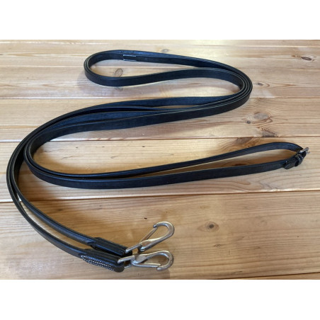 Deutsche Zügel Jump'In flaches Leder