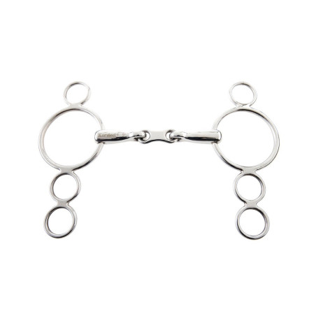 Gebiss doppelt gebrochen mit 3 Ringen Korsteel