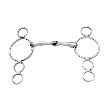 Holländisches Gebiss mit 3 Ringen Korsteel