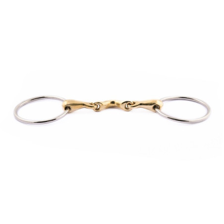 Gebiss 2 Ringe 70 mm Jump'In doppelt gebrochen mit Zungenfreiheit