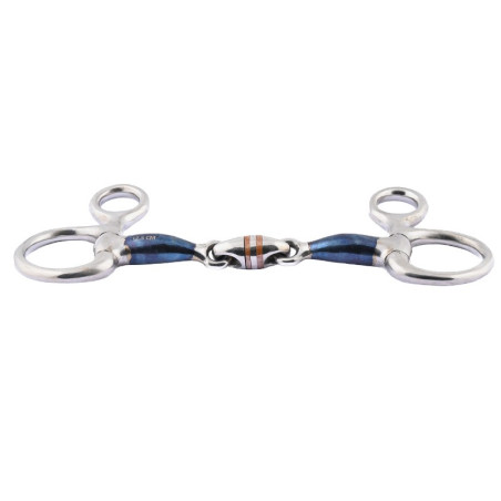 Baucher Gebiss Jump'In doppelt gebrochen Blue Steel