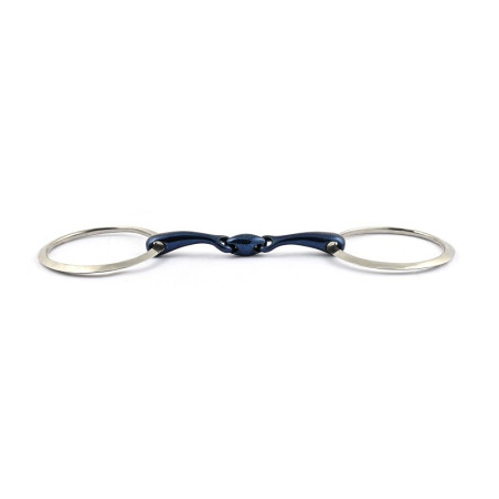 Gebiss Jump'In Blue Steel große flache Ringe doppelt gebrochen