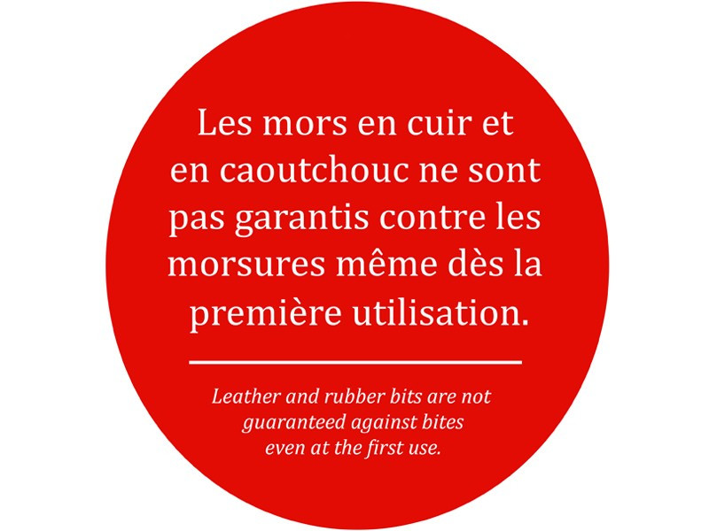 Mors à olives Jump'In double brisure recouvert de cuir